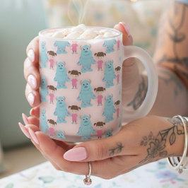 Caneca De Café Vidro Jateado Amigos