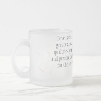 Caneca De Café Vidro Jateado Amor