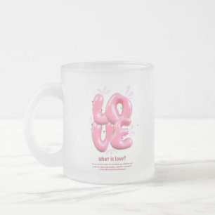Caneca De Café Vidro Jateado amor
