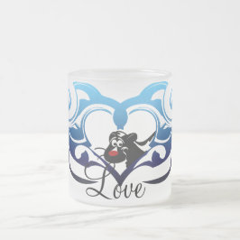 Caneca De Café Vidro Jateado Amor