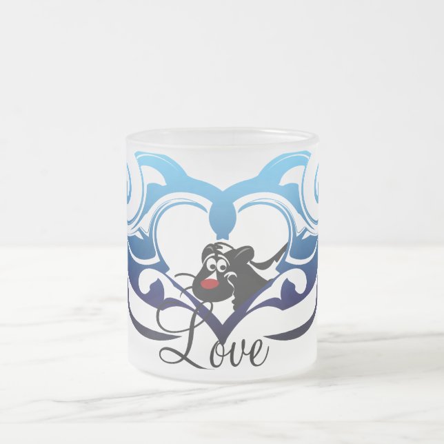 Caneca De Café Vidro Jateado Amor (Centro)
