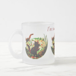 Caneca De Café Vidro Jateado Amor com Esquilos Selvagens Animais