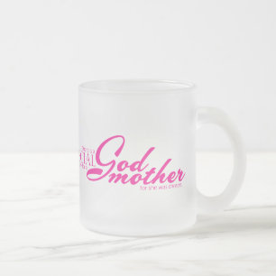 Caneca De Café Vidro Jateado Amor especial para a madrinha