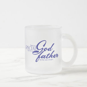 Caneca De Café Vidro Jateado Amor especial para o padrinho