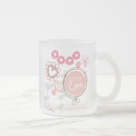Caneca De Café Vidro Jateado Amor incondicional