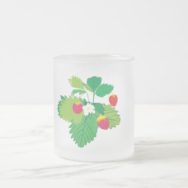 Caneca De Café Vidro Jateado Amoras Selvagens (Centro)