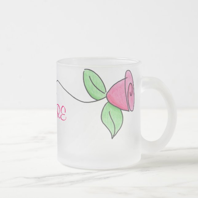 CANECA DE CAFÉ VIDRO JATEADO AMORE (Direita)