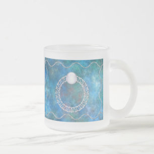 Caneca De Café Vidro Jateado Anel de água