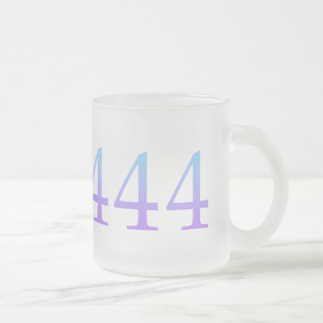 Caneca De Café Vidro Jateado Angel Number 444 - Proteção (Direita)