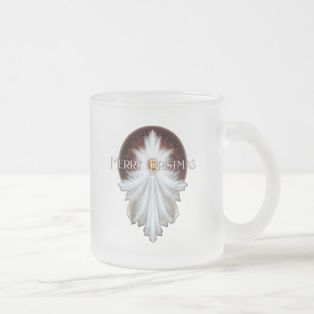 Caneca De Café Vidro Jateado Angel Wings Snowflake Felry Natal TW ISO (Direita)