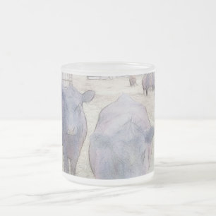 Caneca De Café Vidro Jateado Angus preto novo curioso