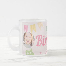 Caneca De Café Vidro Jateado aniversário da princesa