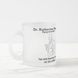 Caneca De Café Vidro Jateado ANTISTRESS Freud Psychiatry Therapy Clinic Health
