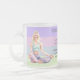 CANECA DE CAFÉ VIDRO JATEADO ANTISTRESS RELAX CALM GIRL YOGA CHAKRA