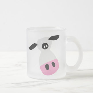Caneca De Café Vidro Jateado Apenas uma vaca