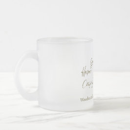 Caneca De Café Vidro Jateado Aplicativo de Apreciação ao Cliente de Boas-Vindas