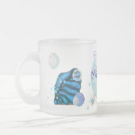 Caneca De Café Vidro Jateado Aquatica 3D Whimsey ADICIONE SEU NOME