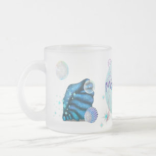 Caneca De Café Vidro Jateado Aquatica 3D Whimsey ADICIONE SEU NOME