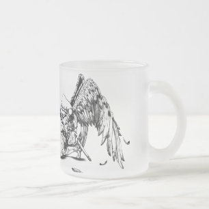 Caneca De Café Vidro Jateado ArchAngel Warrior