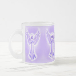 Caneca De Café Vidro Jateado Archangel Zadkiel Purple E White Christmas