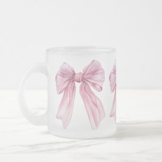 Caneca De Café Vidro Jateado Arco de coquete rosa-faísca 1rua