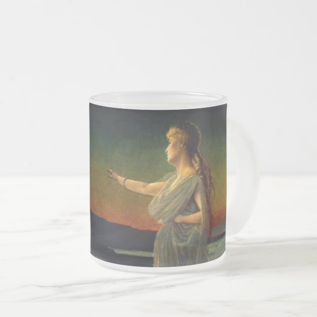 Caneca De Café Vidro Jateado Ariadne em Naxos John Atkinson Grimshaw (Frente Esquerda)