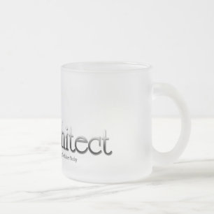 Caneca De Café Vidro Jateado Arquiteto