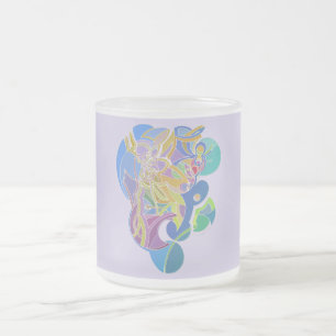 Caneca De Café Vidro Jateado Arte Caprichosa
