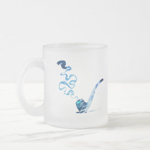 Caneca De Café Vidro Jateado Arte de Fumar Cachimbo 2