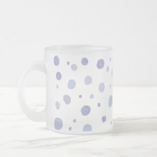 Caneca De Café Vidro Jateado Arte de Pontos com Pinceladas Orgânicas Fofas