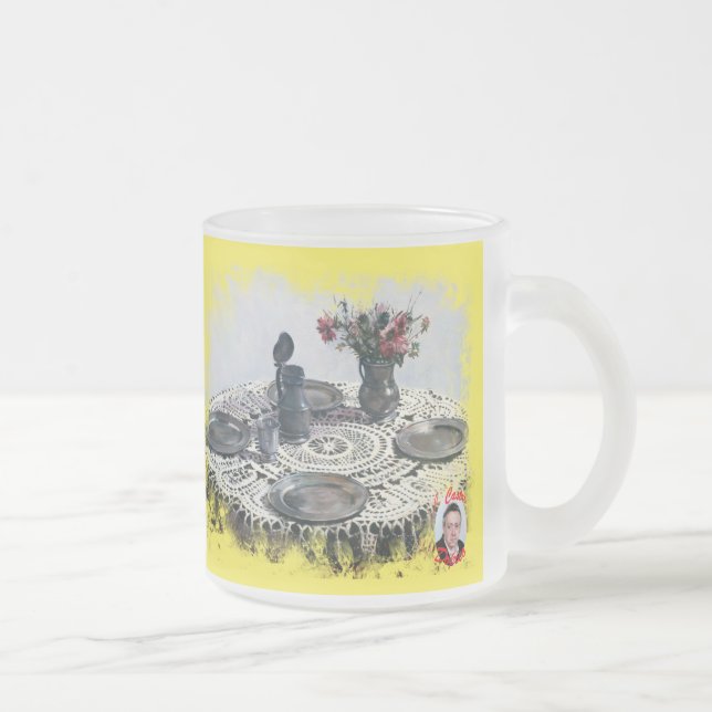 Caneca De Café Vidro Jateado Artesanía (Direita)