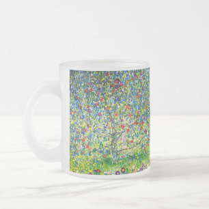 Caneca De Café Vidro Jateado Árvore da Apple Gustav Klimt