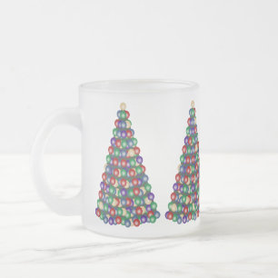Caneca De Café Vidro Jateado Árvore de Natal, oh árvore de Natal