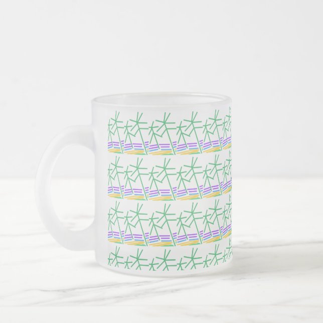 Caneca De Café Vidro Jateado Árvores de Praia (Esquerda)