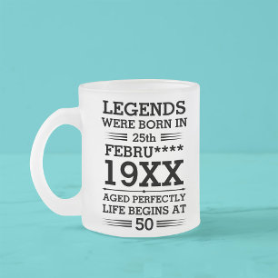 Caneca De Café Vidro Jateado As Legendas Personalizadas Eram Nasceres no Mês do