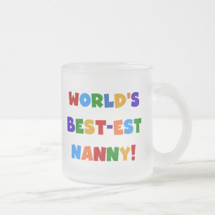 Caneca De Café Vidro Jateado As melhores notas da Nanny Bright do mundo
