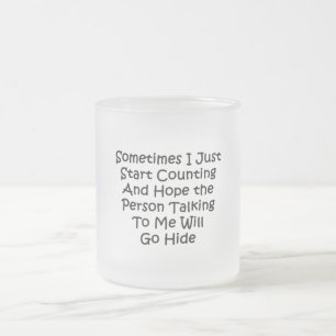 Caneca De Café Vidro Jateado Às vezes eu simplesmente começo a contar