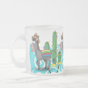 Caneca De Café Vidro Jateado Asno mexicano