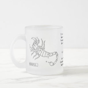 Caneca De Café Vidro Jateado astrological-signs-2, determinado e forcefulEm…