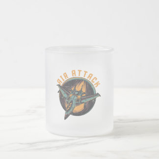 CANECA DE CAFÉ VIDRO JATEADO ATAQUE AÉREO