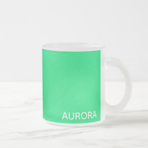 Caneca De Café Vidro Jateado Aurora green color name