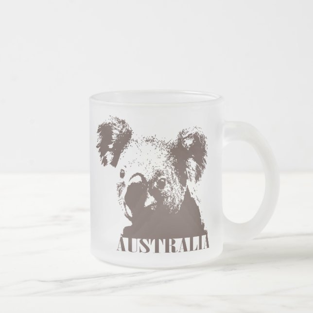 Caneca De Café Vidro Jateado Austrália (Direita)