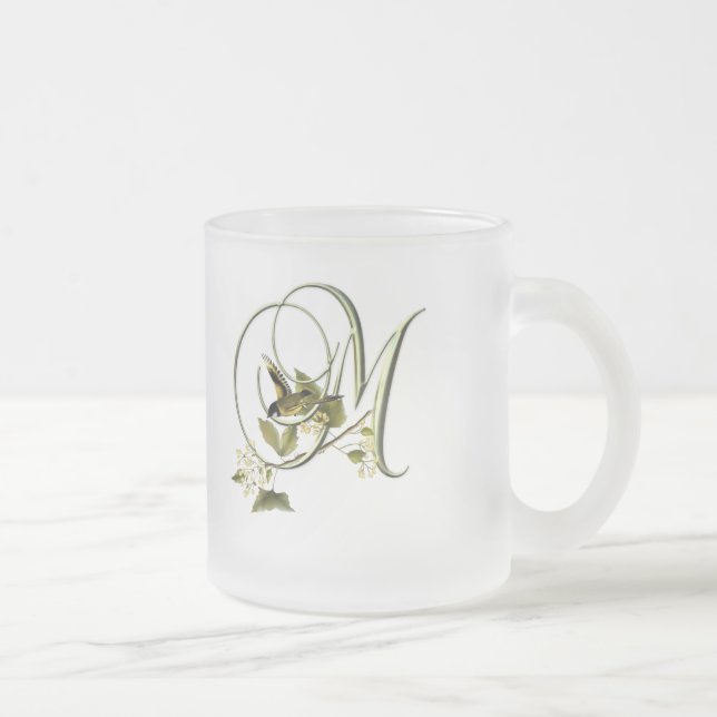 Caneca De Café Vidro Jateado Aves canoras M inicial (Direita)