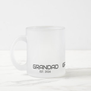Caneca De Café Vidro Jateado Avô Estabelecido Novo Presente de Avô
