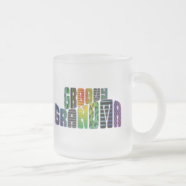 Caneca De Café Vidro Jateado Avó Groovy (Direita)