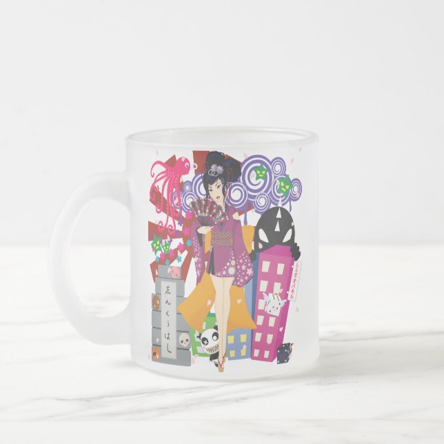 Caneca De Café Vidro Jateado Ayaka na cidade de Harajuku (Esquerda)