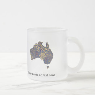 Caneca De Café Vidro Jateado Azul-bronzeado-do-rabo-australiano