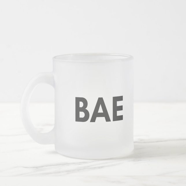 Caneca De Café Vidro Jateado bae (Esquerda)