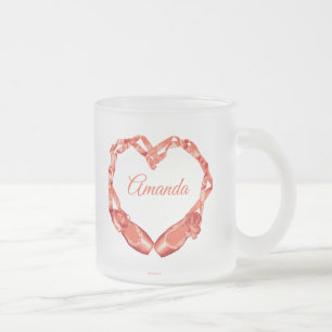 Caneca De Café Vidro Jateado Balé de amor (personalizado)