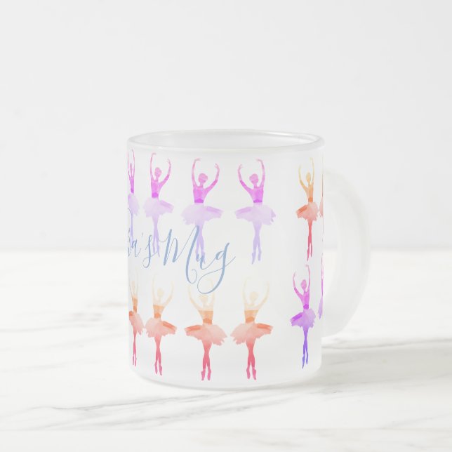 Caneca De Café Vidro Jateado Ballerinas (Frente Esquerda)